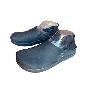 Kalso Earth Shoe "Harvest" Black Nubuck Slip On Clog Neg. Heel Technology size 7